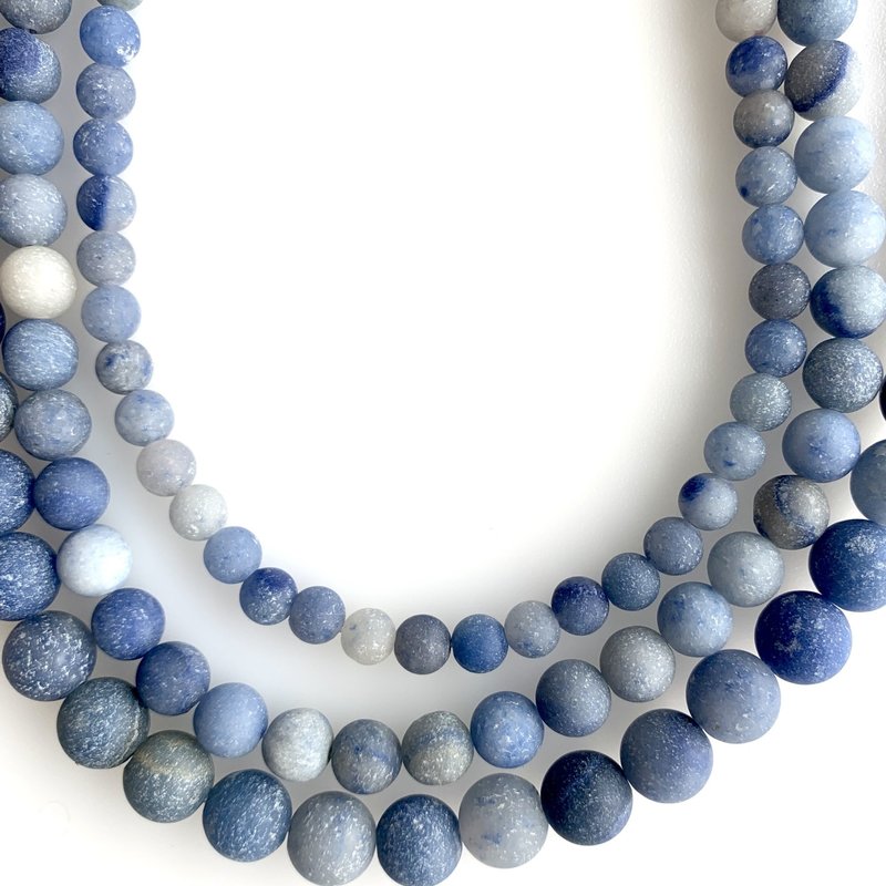 Bead World Matte Blue Aventurine 16" Strand