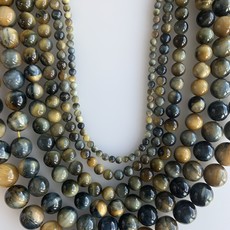 Bead World Blue Gold Tiger Eye 16" Strand