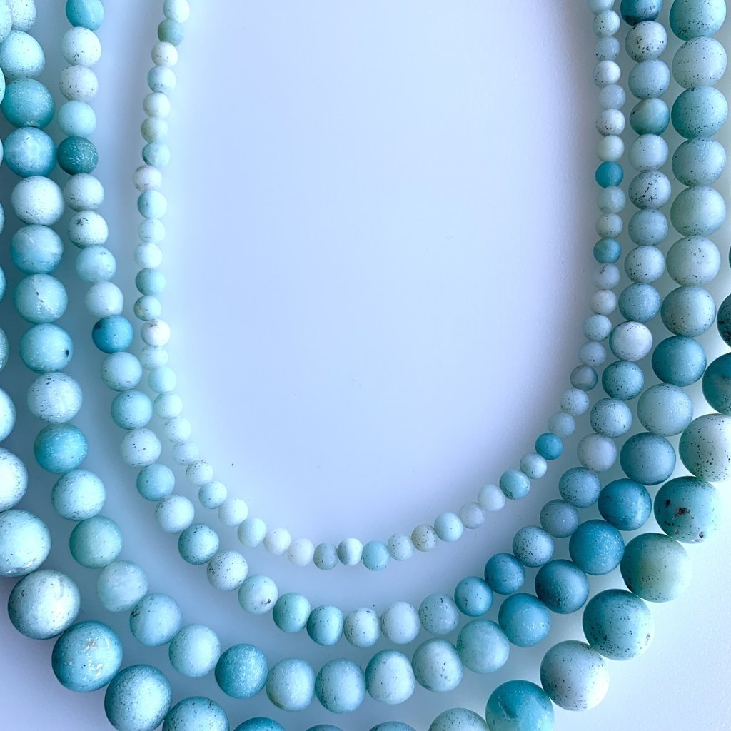 Bead World Matte Green Amazonite 16" Strand