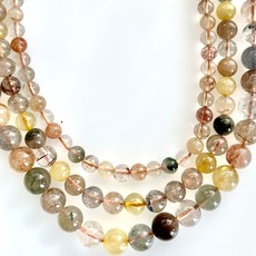 Bead World Mixed Ritulated Quartz 16" Strand