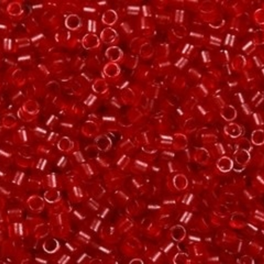 Miyuki Delica #11  Trnsp Matte Red Db0774   7.5gms