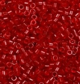 Miyuki Delica #11  Trnsp Matte Red Db0774   7.5gms