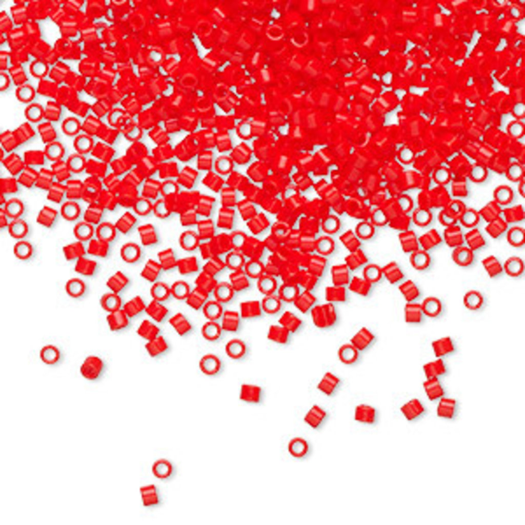 Miyuki Delica  #11 Opaque Vermillion Red Db0727   7.5gms