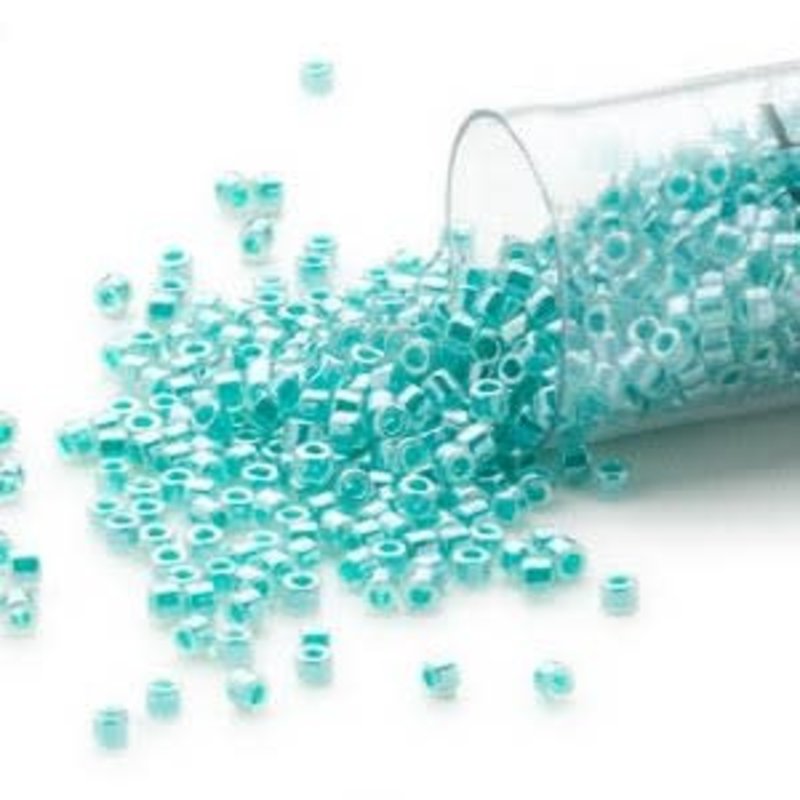 Miyuki Delica #11 Color-Lined Aqua Db0238 7.5gms