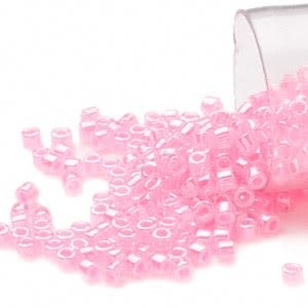 Miyuki Delica #11 Color-Lined Neon Pink Db0246 7.5gms