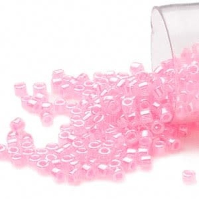 Miyuki Delica #11 Color-Lined Neon Pink Db0246 7.5gms
