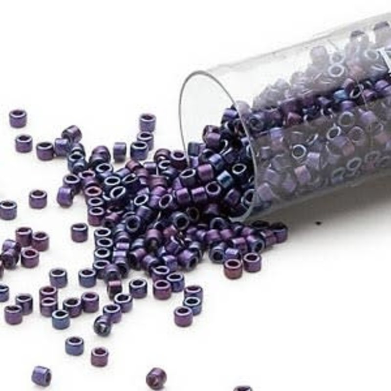 Miyuki Delica #11 Matte Mettallic Luster Rainbow Purple Db1054 7.5 gram vial