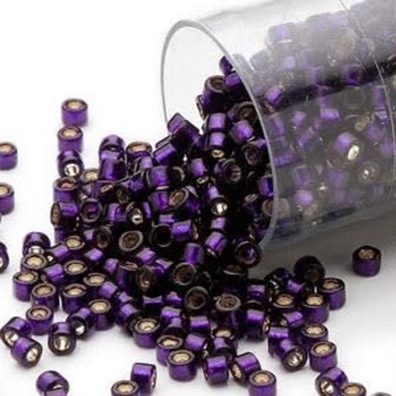 Miyuki Delica  #11 Silver-Lined Dk Purple Db0609 7.5 gram vial