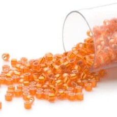 Miyuki Delica  #11 Silver-Lined Orange Semi Matte Db0681 7.5 gram vial