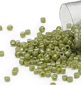 Miyuki Delica #11  Opaque Luster O. Green Db0263       7.5 gram vial