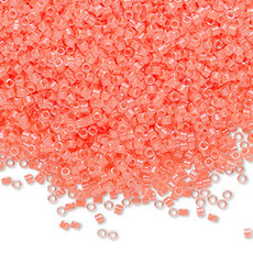 Miyuki Delica #11 Transparent  Color-Lined Luminous Neon Flamingo Db2034 7.5 gram vial