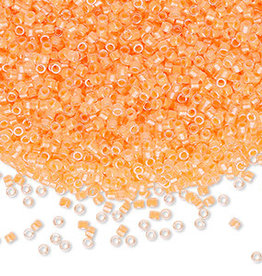 Miyuki Delica #11 Transparent  Color-Lined Luminous Lt Orange Db2033 7.5 gram vial