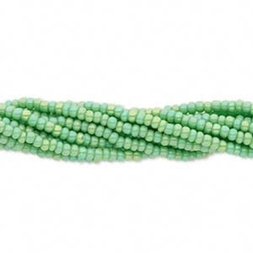 Preciosa Sb#11 Opaque Rainbow Mint Green/Hank - DC