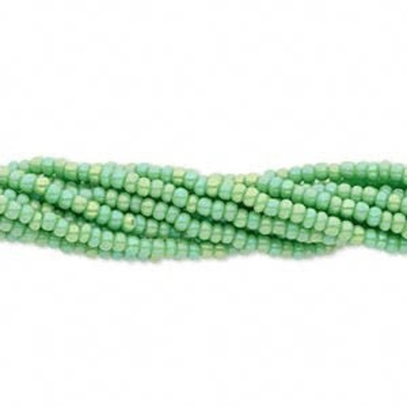 Preciosa Sb#11 Opaque Rainbow Mint Green/Hank - DC