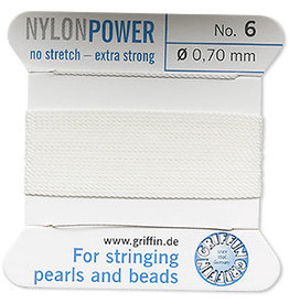 Nylon Thread Thread Nylon White #6 2Yrds