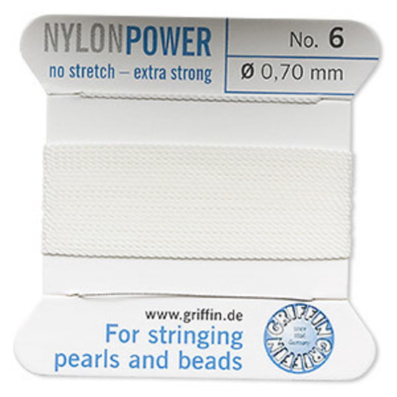 Nylon Thread Thread Nylon White #6 2Yrds