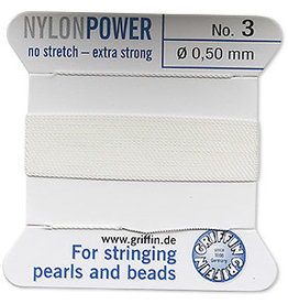 Nylon Thread Thread Nylon White #3 2Yd