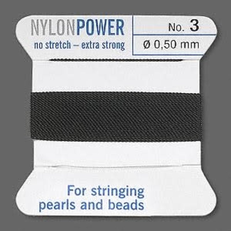 Nylon Thread Thread Nylon Black #3 2Yrds