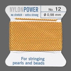 Nylon Thread Thread Nylon Amber Yellow #12 2Yrds