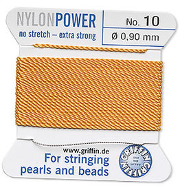 Nylon Thread Thread Nylon Amber Yellow #10 2Yrds