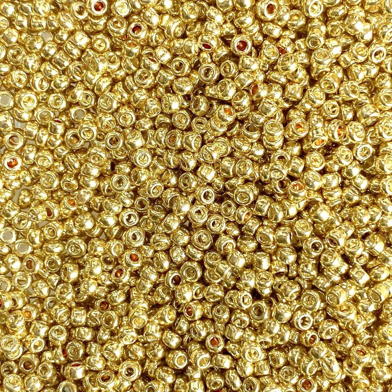 MJB #10  MJB Seed Beads   50gr  pkg  Light Gold