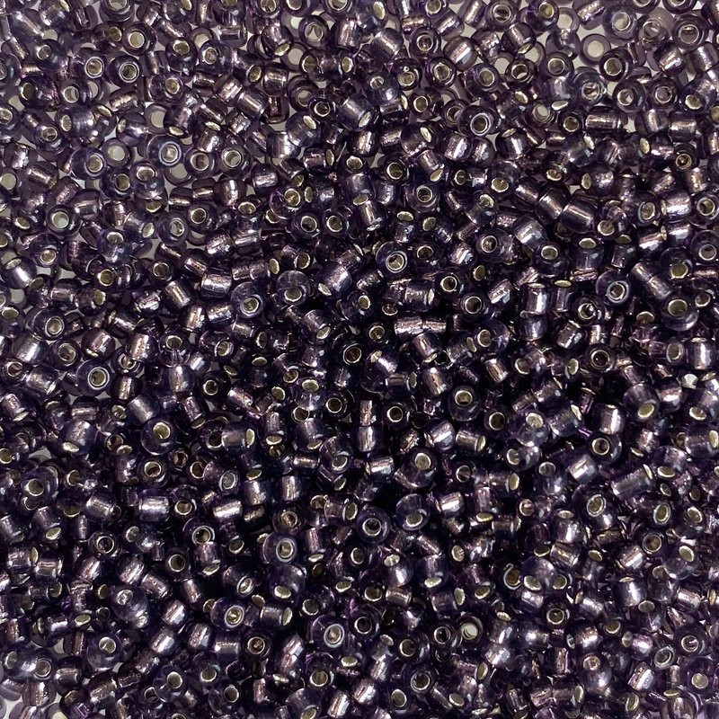 MJB #10  MJB Seed Beads   50gr  pkg  Silver Lined Lavender