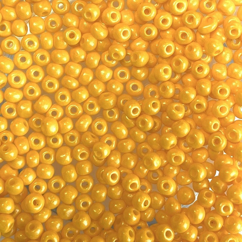 MJB #8  MJB  Seed Beads   50gr  package  Dark Yellow