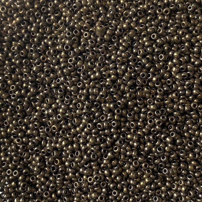 MJB #12  MJB Seed Beads   50gr  pkg  Metallic Brown