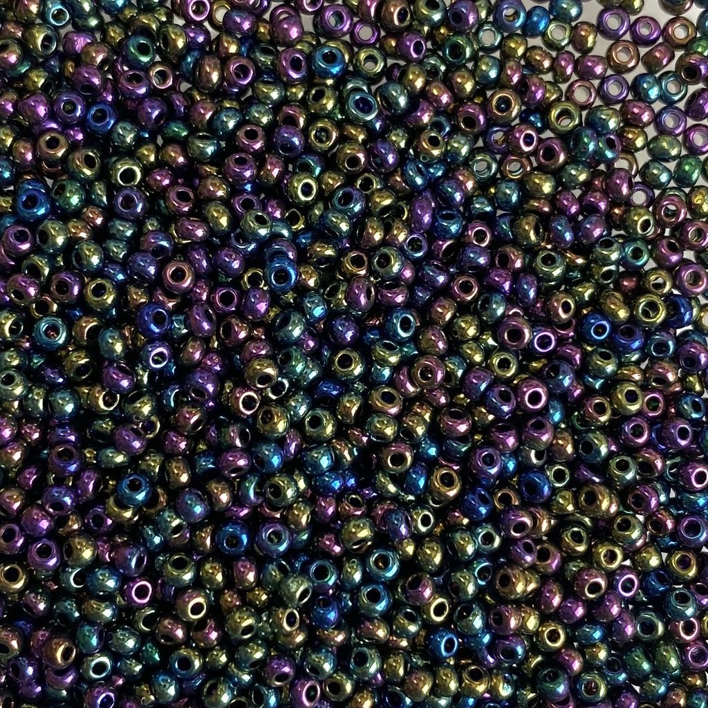 MJB #12  MJB Seed Beads   50gr  pkg  Rainbow Purple