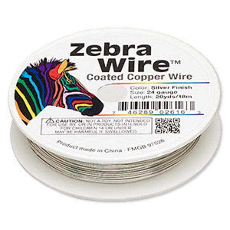 Zebra Wire Zebra Wire Silver 18Gauge/9Mtrs