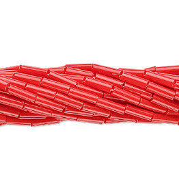Preciosa Czech Bugle Bead #3 Opaque Red/ Hank