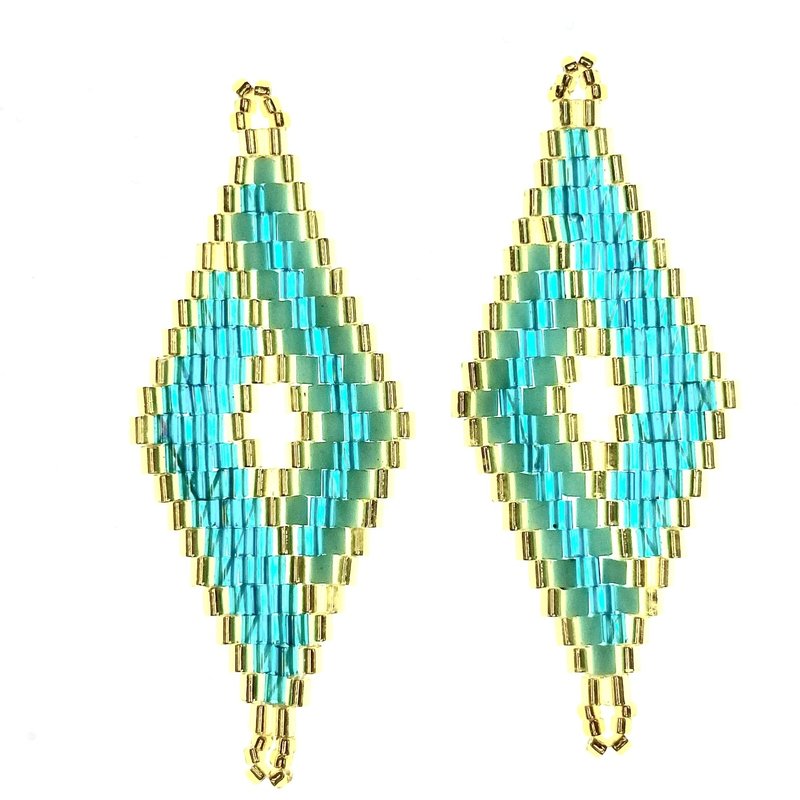 Miyuki Delica Beaded Pendant 2 Pcs #2