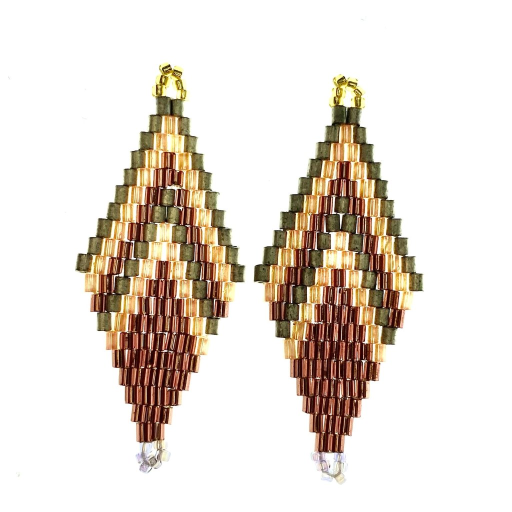 Miyuki Delica Beaded Pendant 2Pcs #11