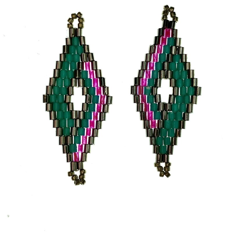 Miyuki Delica Beaded Pendant2 Pcs #12