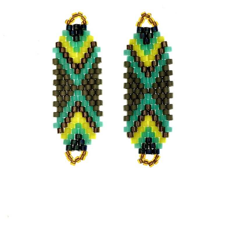 Miyuki Delica Beaded Pendant 2Pcs #18