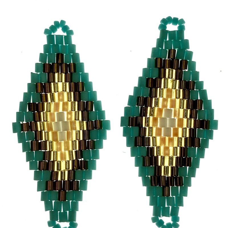 Miyuki Delica Beaded Pendant 2Pcs #48