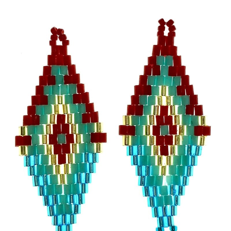 Miyuki Delica Beaded Pendant 2Pcs #56