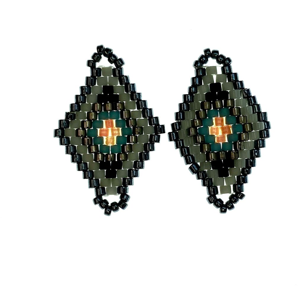 Miyuki Delica Beaded Pendant 2Pcs #76