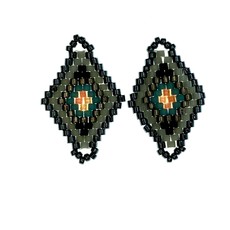 Miyuki Delica Beaded Pendant 2Pcs #76