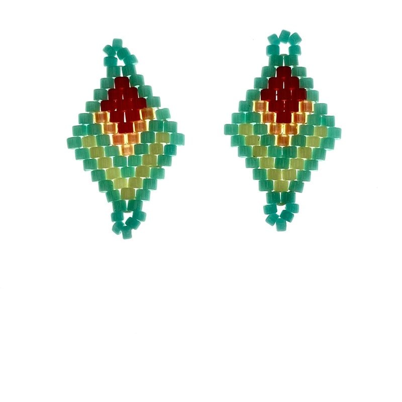 Miyuki Delica Beaded Pendant 2Pcs #77