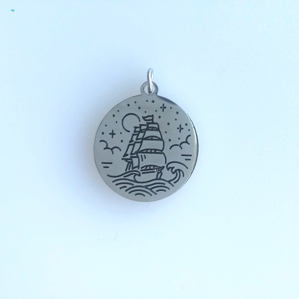 Bead World Sailing Ship  Stainless Steel  16mm