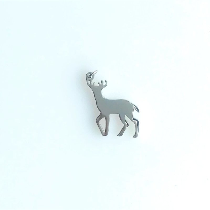 Bead World Deer  Stainless Steel  20.45x21.6mm