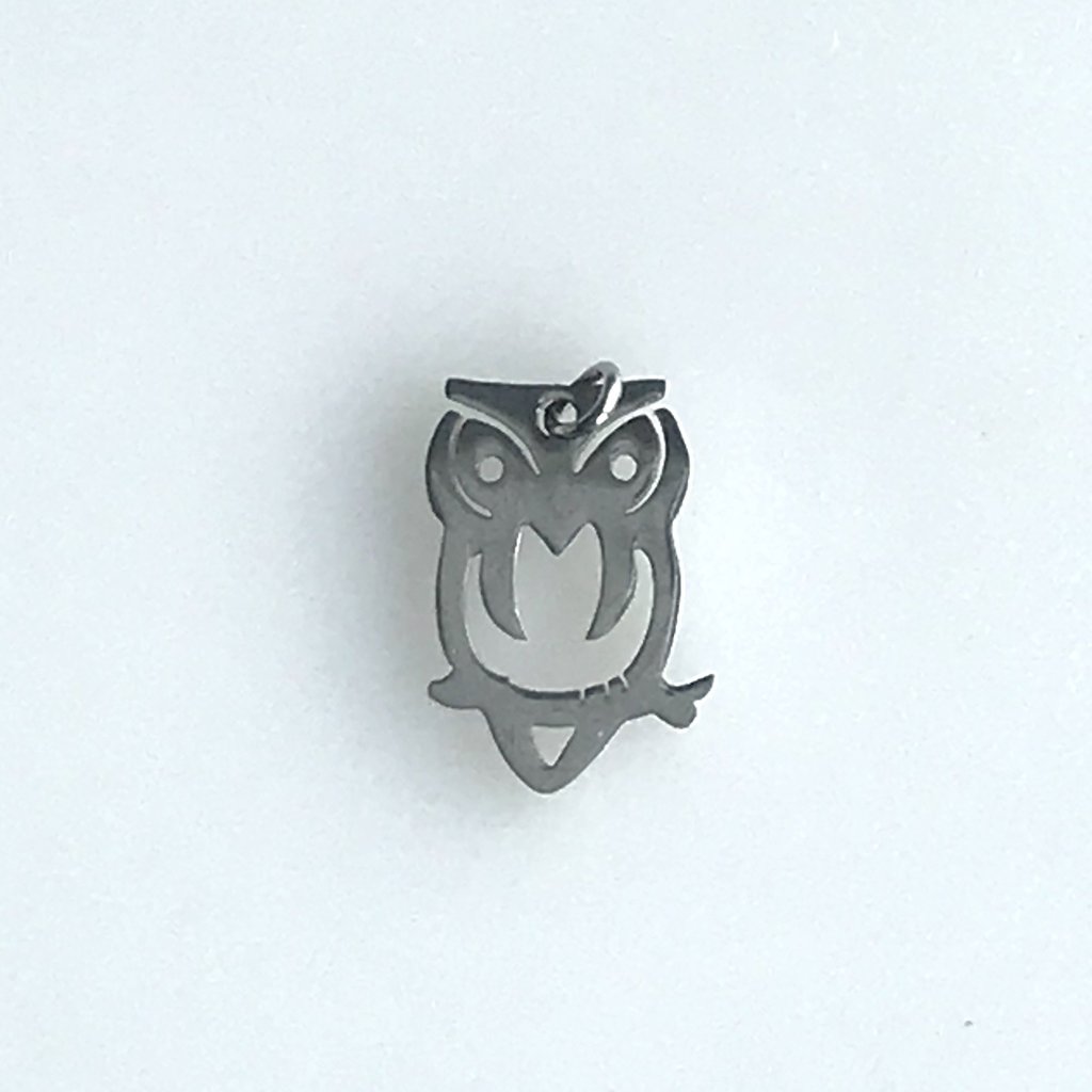 Bead World Hollow Owl  Stainless Steel  15.5x10.4mm