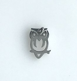 Bead World Hollow Owl  Stainless Steel  15.5x10.4mm