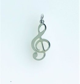 Bead World Treble Clef  Stainless Steel  18x8.5mm