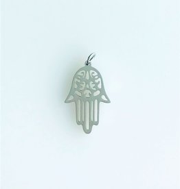 Bead World Hamsa  Stainless Steel  19.5x12.7mm