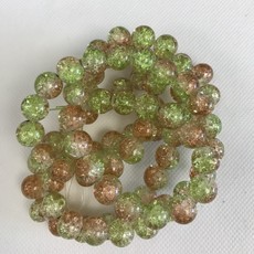 Bead World 2-Toned Glass Crackle Beads - Round  10mm 80 pcs/strand   8 Colors Available!