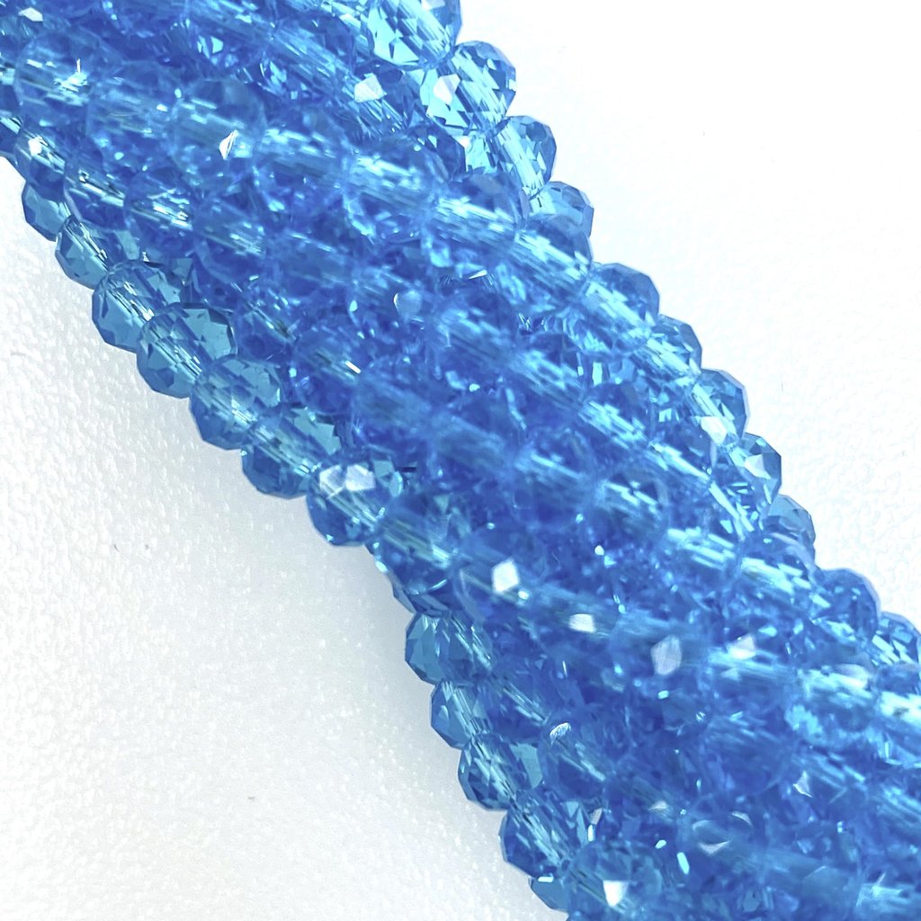 "Blues"  4mm  Round Crystal Faceted Beads - 144 pcs/Strand