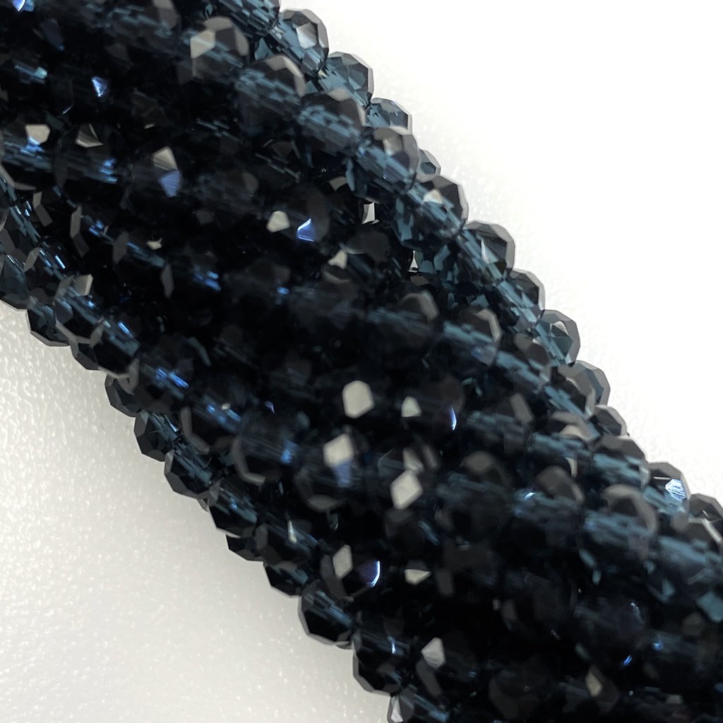 "Blues"  4mm  Round Crystal Faceted Beads - 144 pcs/Strand