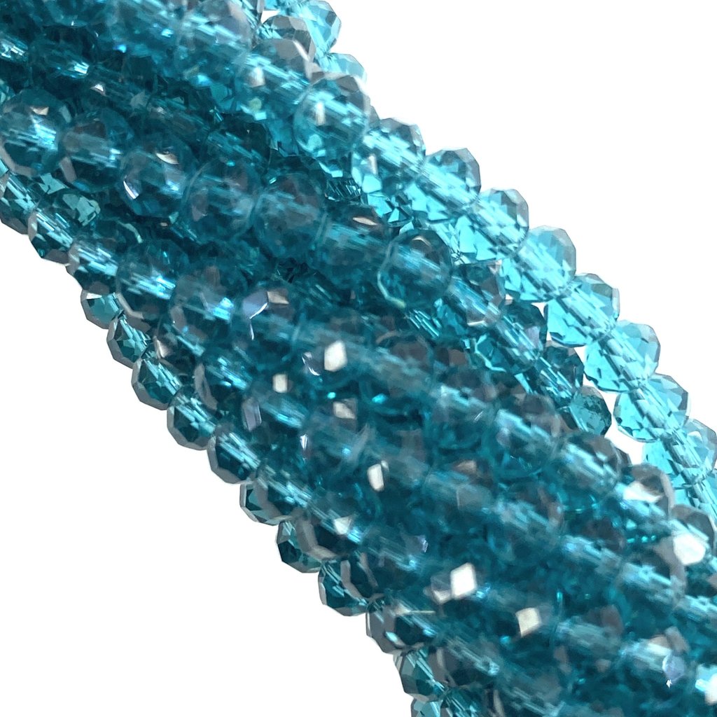 "Blues"  4mm  Round Crystal Faceted Beads - 144 pcs/Strand